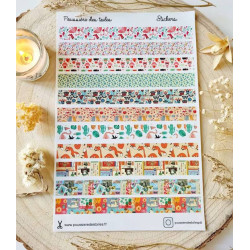 Feuille d’autocollants, Stickers pour Bullet Journal