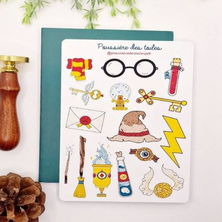 Feuille d’autocollants, Stickers pour Bullet Journal